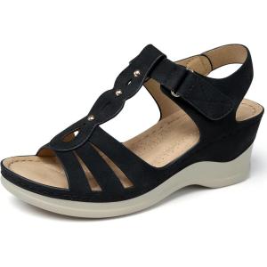 SHIBEVER Wedge Sandals for Women Platform: Open Toe Wedge Sandals Womens – Comfortable Dressy Summer